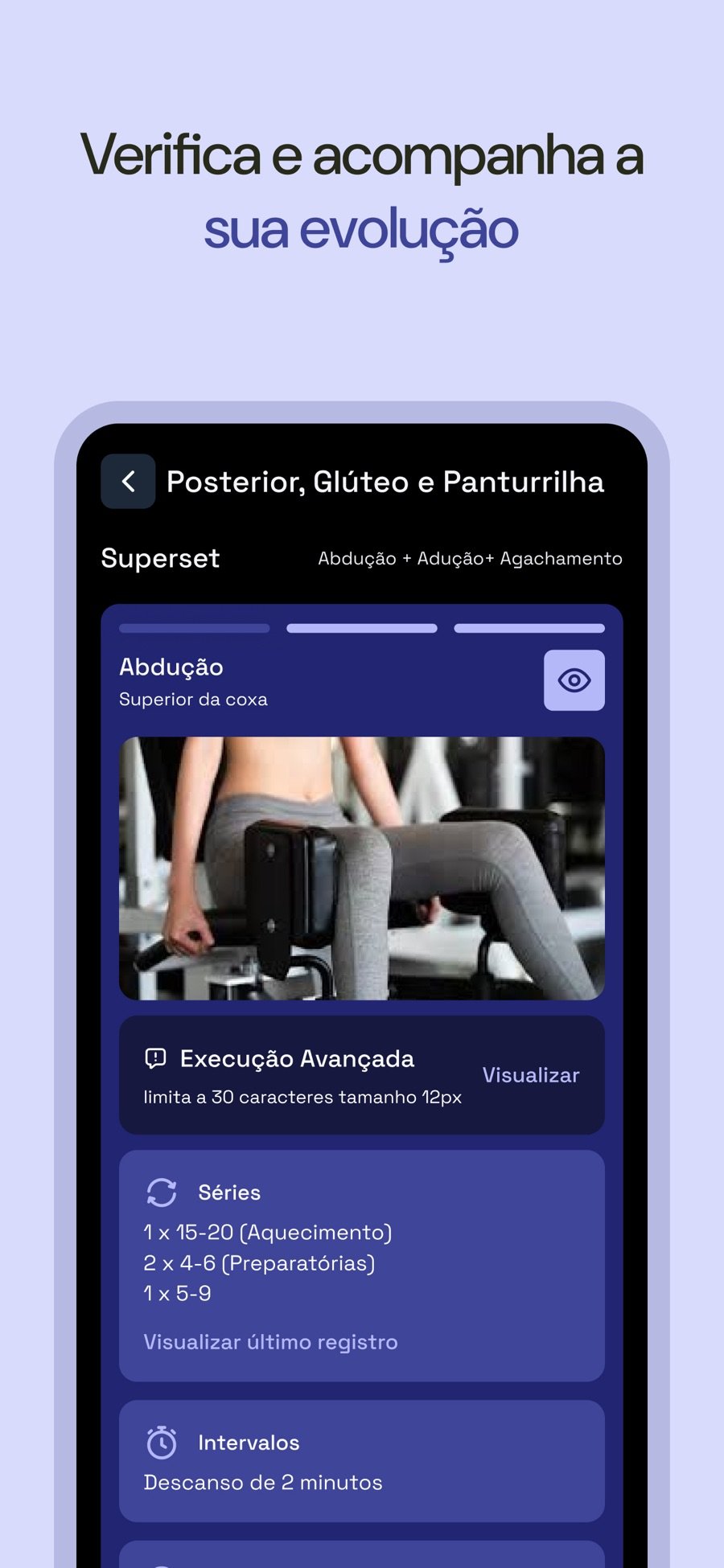Registro de treino no app