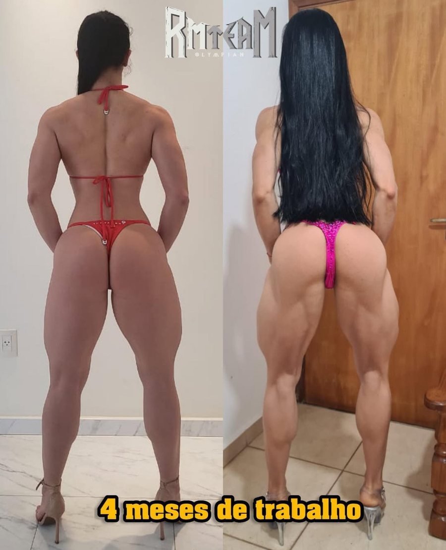 Antes e depois de aluna do Team Miletnar
