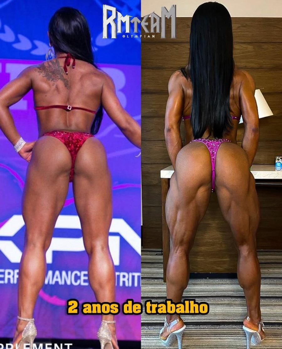 Antes e depois de aluna do Team Miletnar