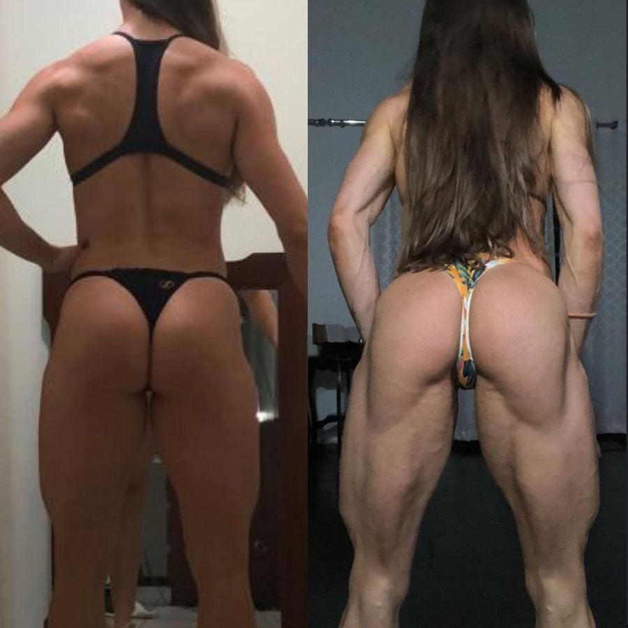 Antes e depois de aluna do Team Miletnar