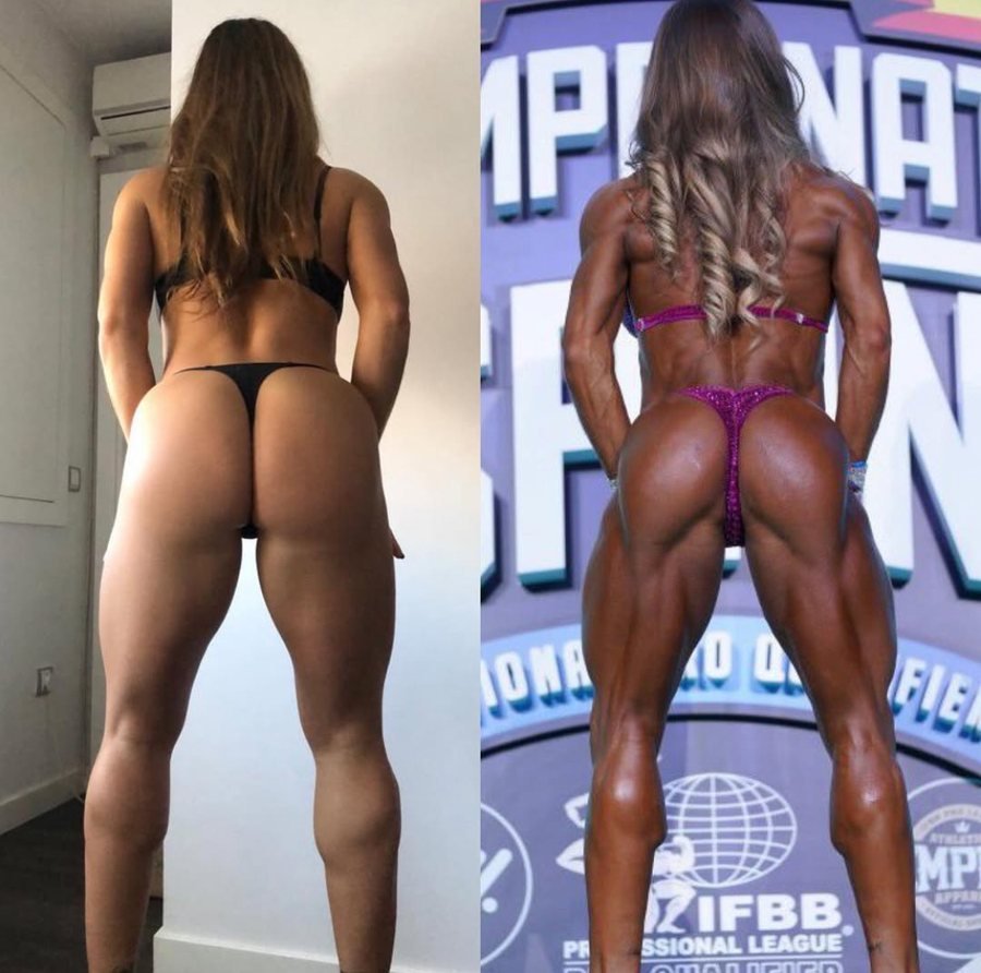 Antes e depois de aluna do Team Miletnar