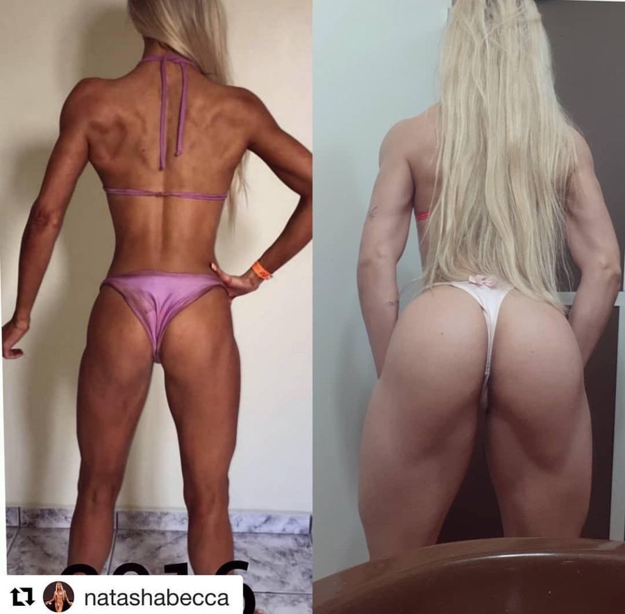 Antes e depois de aluna do Team Miletnar