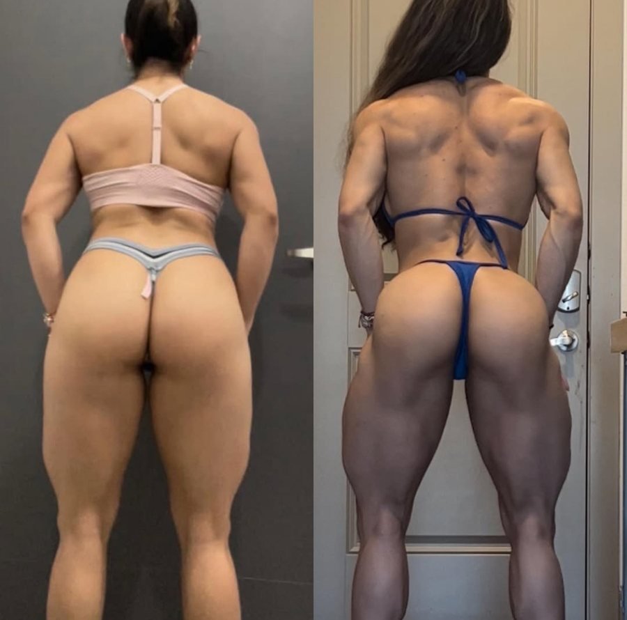 Antes e depois de aluna do Team Miletnar