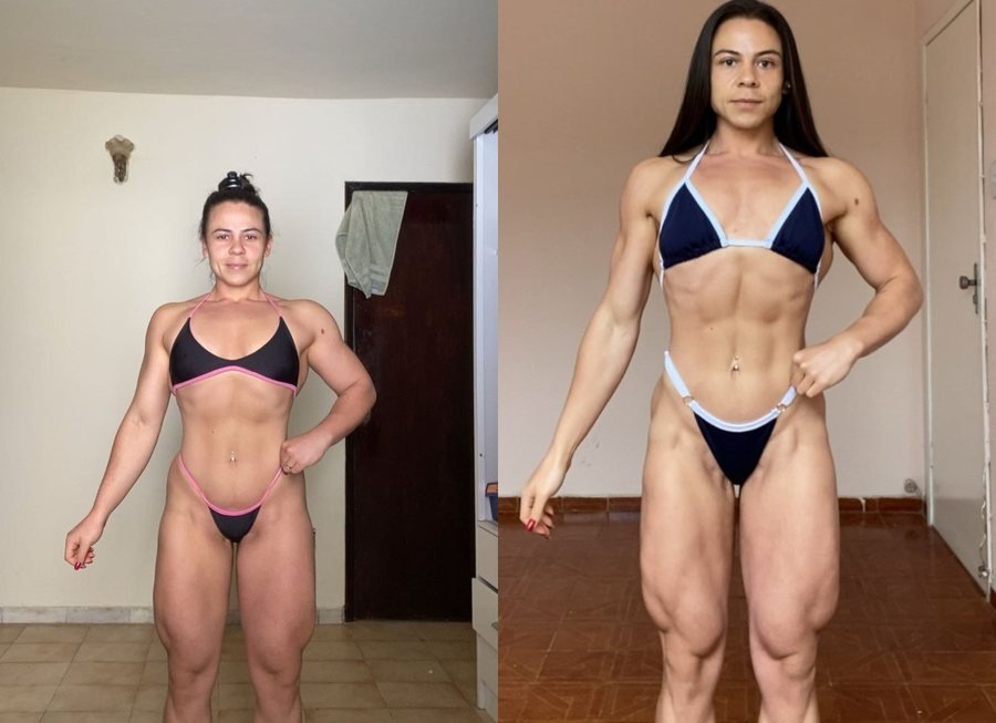 Antes e depois de aluna do Team Miletnar